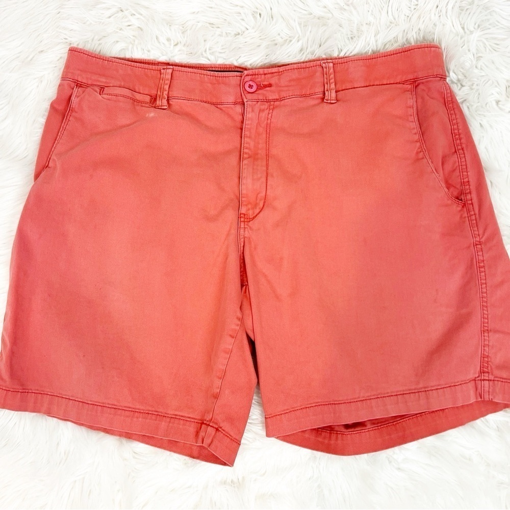 FOUNDRY ORANGE FLAT FRONT CHINO SHORTS YOUNG MENS SZ 44